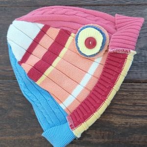 Artist-Made Upcycled Recycled Colorful Sweater Beanie Hat